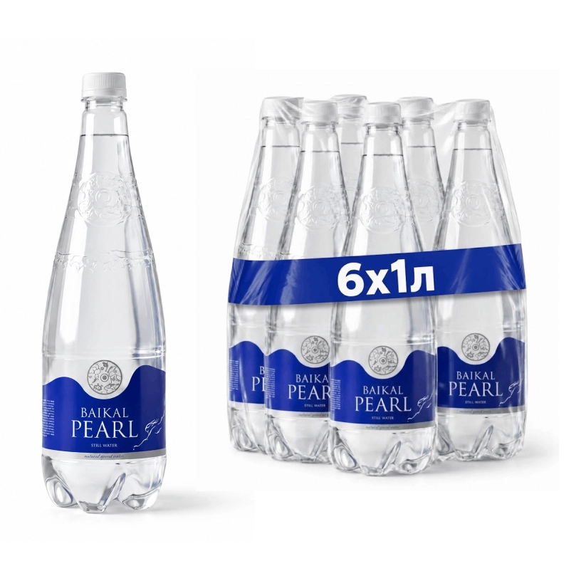 Вода "Baikal Pearl" (Жемчужина Байкала) 1 литр негазированная ПЭТ, 6 шт. в уп.