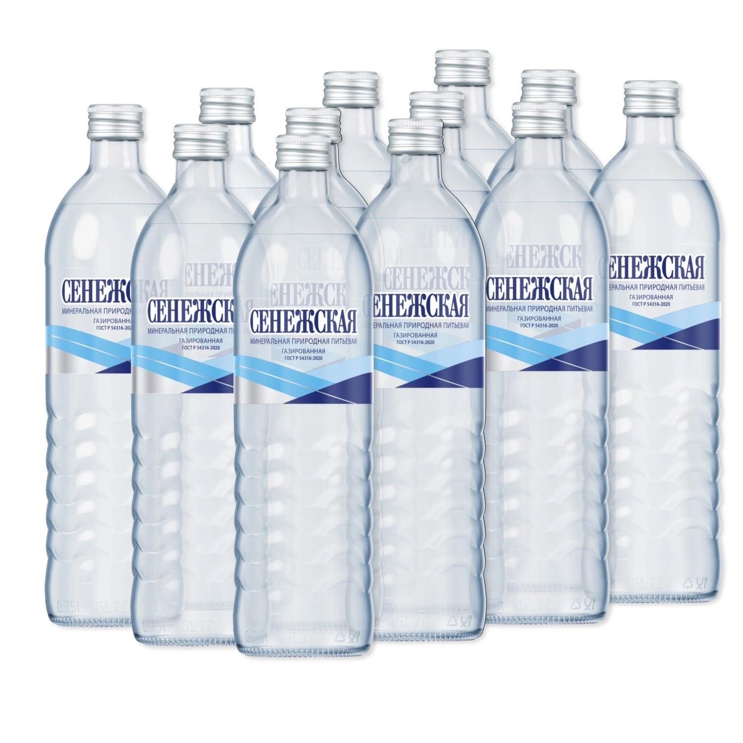 Вода минеральная Сенежская Газированная 0.75 литра, стекло, 12 шт. в уп. от магазина Одежда+