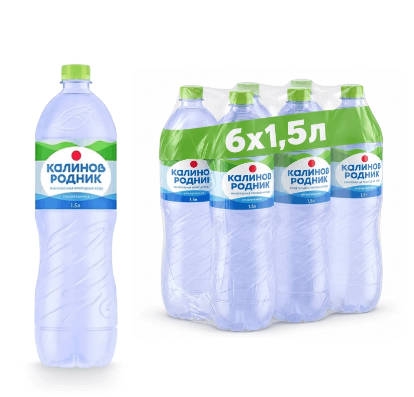 Вода "Калинов Родник" 1,5 литра, без газа, пэт, 6 шт. от магазина Vitarel