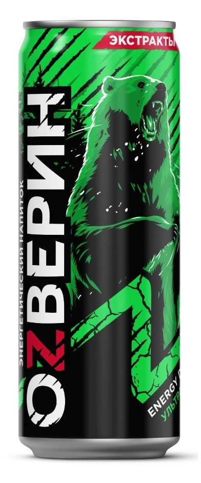 ОZВЕРИН Яркий зелёный 0,45 литра, 12шт от магазина Одежда+